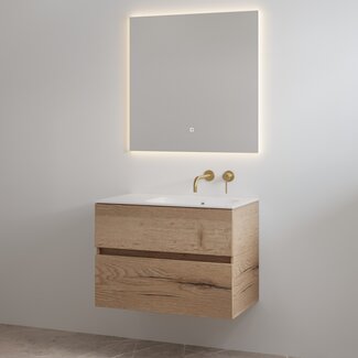 Best Design Splash badkamermeubel 80 cm halifax met glanswitte wastafel zonder kraangat