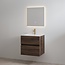 Best Design Splash badkamermeubel 60 cm espresso brown met glanswitte wastafel en kraangat
