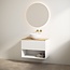 Best Design Rigatti badkamermeubel 60 cm mat wit met halifax meubelblad voor waskom