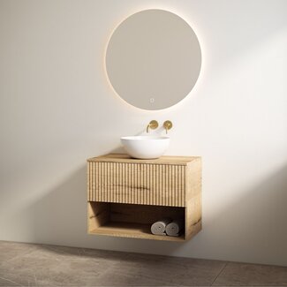 Best Design Rigatti badkamermeubel 78 cm halifax met halifax meubelblad voor waskom