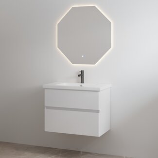 Best Design Quick badkamermeubel 100 cm glans wit met glanswitte wastafel