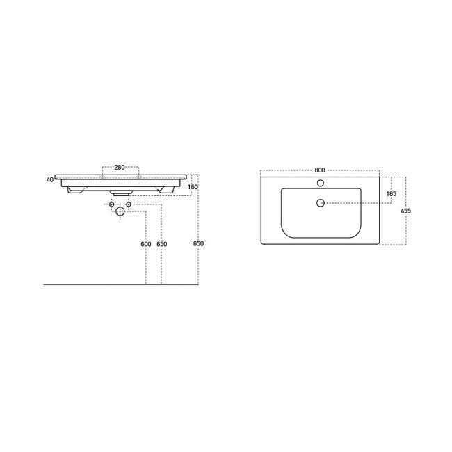 Best Design Quick badkamermeubel 80 cm halifax met glanswitte wastafel