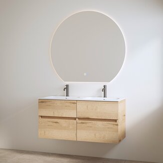 Best Design Bora badkamermeubel 120 cm halifax met dubbele wastafel en 2 kraangaten