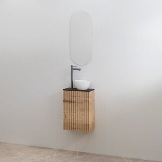 Best Design Mali toiletmeubel 36 cm halifax met mat zwart meubelblad