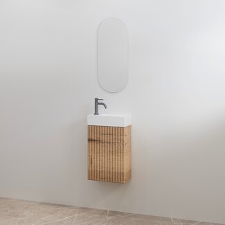 Best Design Mali toiletmeubel 36 cm halifax met glanswitte fontein