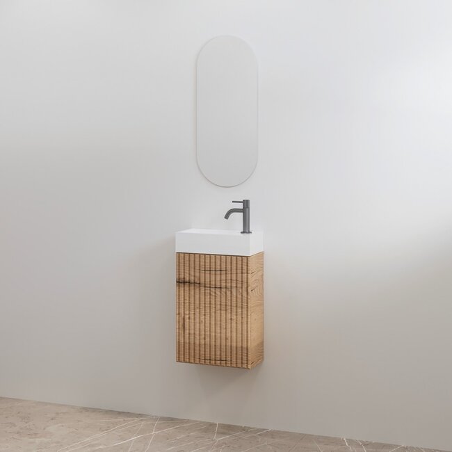Best Design Mali toiletmeubel 36 cm halifax met glanswitte fontein