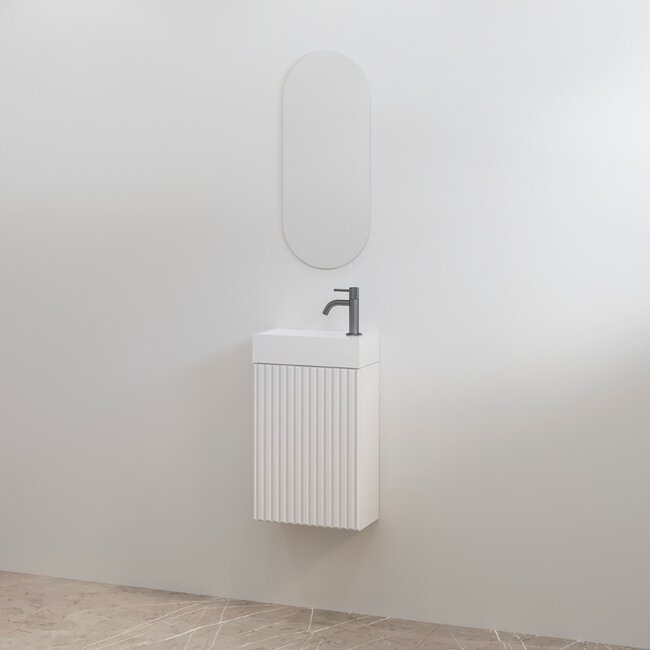 Best Design Mali toiletmeubel 36 cm mat wit met glanswitte fontein