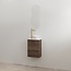 Best Design Siva toiletmeubel 36 cm espresso brown met glanswit meubelblad