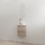 Best Design Siva toiletmeubel 36 cm frosted brown met glanswit meubelblad