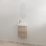Best Design Siva toiletmeubel 36 cm frosted brown met glanswitte fontein
