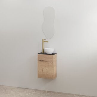 Best Design Siva toiletmeubel 36 cm halifax met mat zwart meubelblad