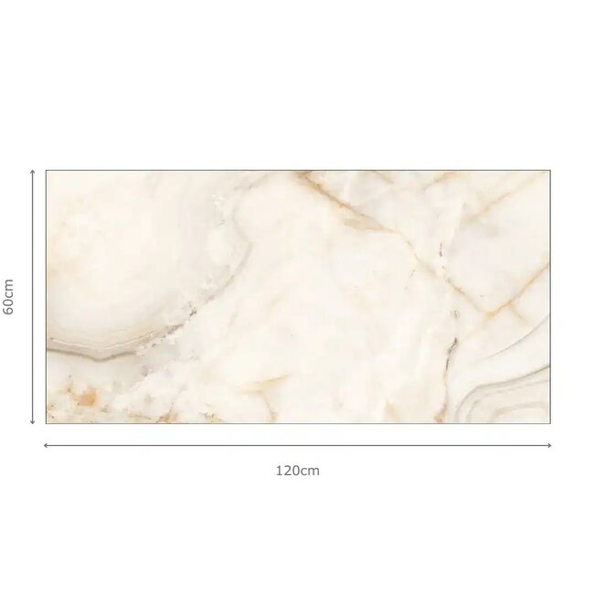 Ember Onyx Beige glans vloer- en wandtegel 60x120 cm