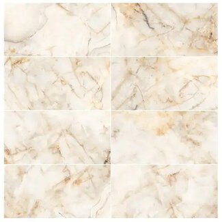 Ember Onyx Beige glans vloer- en wandtegel 60x120 cm