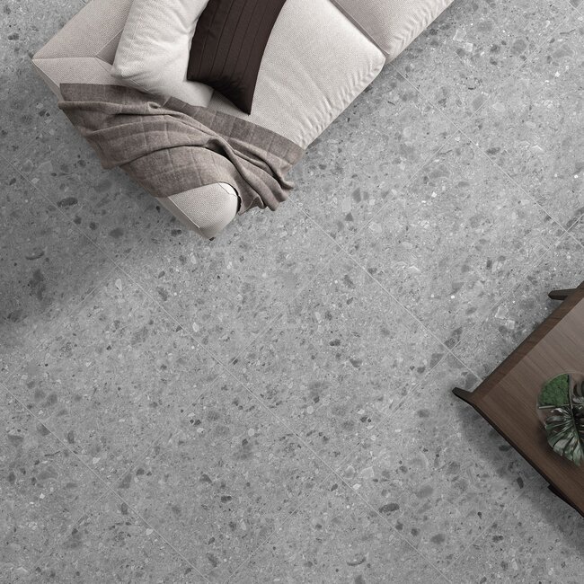 Geotech Grey mat vloer- en wandtegel 60x60 cm