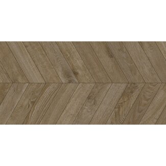 Baku Chevron Castaño mat vloer- en wandtegel 60x120 cm