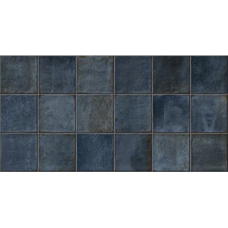 Easy Block Blue mat wandtegel 32x62,5 cm