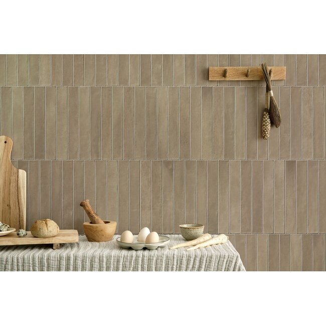 Easy Long Toffee mat wandtegel 32x62,5 cm