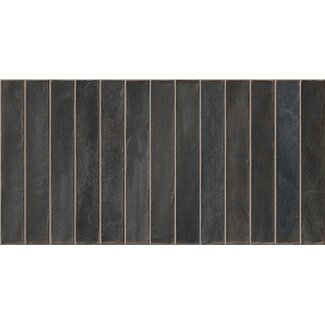 Easy Long Black mat wandtegel 32x62,5 cm