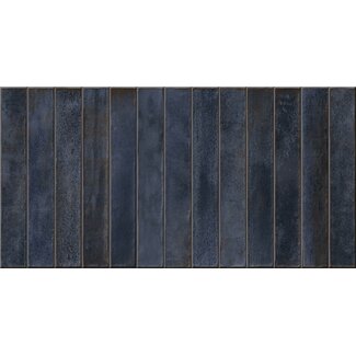 Easy Long Blue glans wandtegel 32x62,5 cm