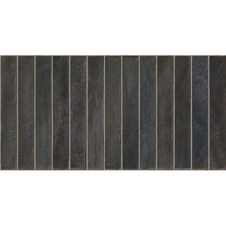 Easy Long Black glans wandtegel 32x62,5 cm