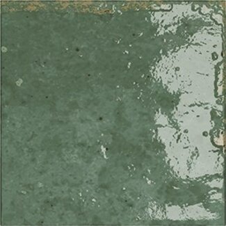 Kaula Green glans wandtegel 15x15 cm