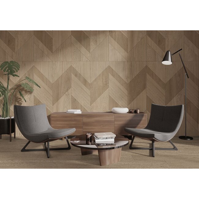 Couvet Art Deco mat vloer- en wandtegel 75x150 cm