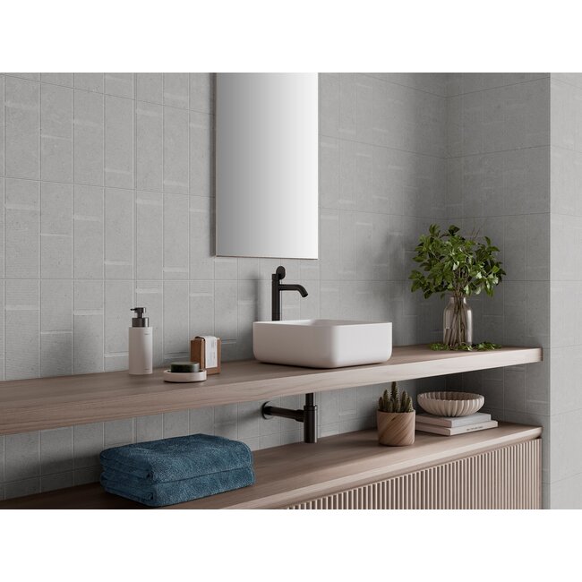 Atrio Form Light Grey mat wandtegel 30x90 cm