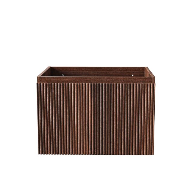Aloni Ela badkamermeubel 60 cm wengé met glanswitte wastafel