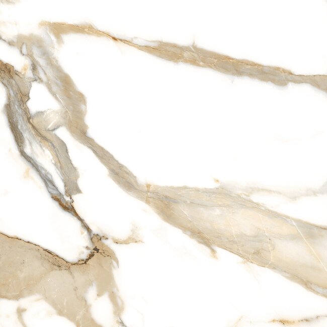 Crash Beige glans vloer- en wandtegel 60x60 cm