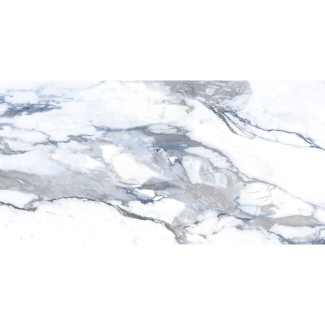 Crash Blue mat vloer- en wandtegel 60x120 cm