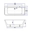 Best Design Halfvrijstaand bad Silmo 180 x 80 cm mat wit