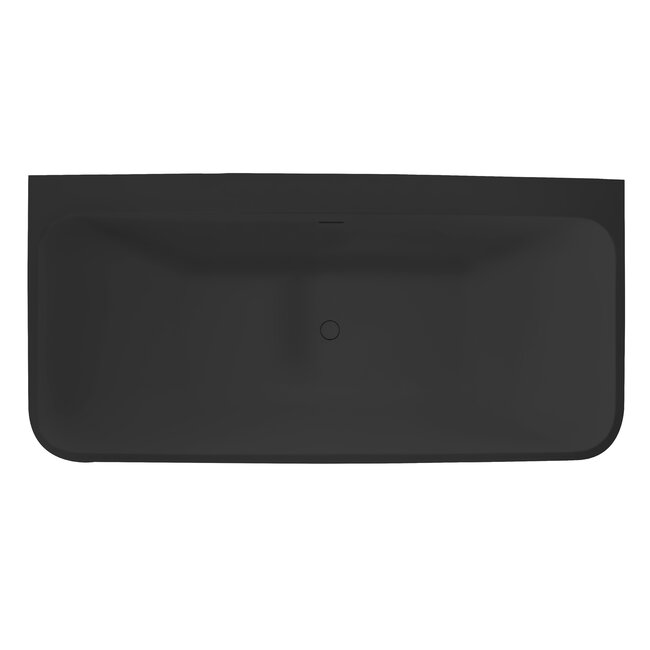 Best Design Halfvrijstaand bad Borgh 180 x 85 cm zwart