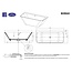 Best Design Halfvrijstaand bad Borgh 180 x 85 cm zwart