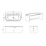 Best Design Halfvrijstaand bad Bareiss 180 x 80 cm mat wit