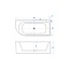 Best Design Hoekbad Living 180 x 80 cm mat wit positie rechts
