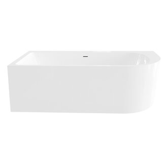 Best Design Hoekbad Munster 180 x 80 cm glans wit positie links