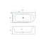 Best Design Hoekbad Munster 180 x 80 cm glans wit positie links