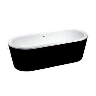 Best Design Vrijstaand bad Black & White 178 x 80 cm zwart-wit