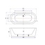 Best Design Vrijstaand bad Black & White 178 x 80 cm zwart-wit