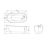 Best Design Vrijstaand bad Croco-First 180 x 80 cm bruin