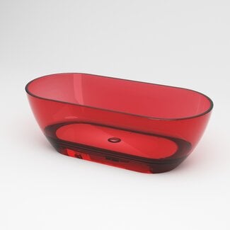 Best Design Vrijstaand bad Transpa 170 x 78 cm transparant rood