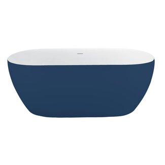Best Design Vrijstaand bad Friday 178 x 78 cm blauw-wit