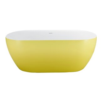 Best Design Vrijstaand bad Friday 178 x 78 cm geel-wit