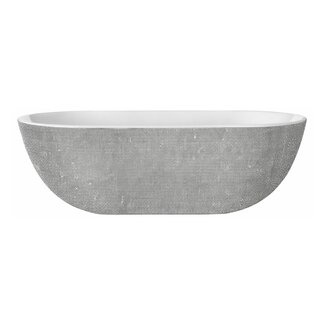 Best Design Vrijstaand bad Diamond 180 x 86 cm glans wit-zilver