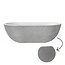 Best Design Vrijstaand bad Diamond 180 x 86 cm glans wit-zilver