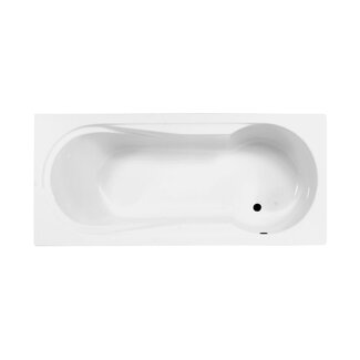 Best Design Inbouwbad Bob met douchegedeelte 180 x 80 cm glans wit