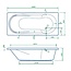 Best Design Inbouwbad Bob met douchegedeelte 180 x 80 cm glans wit