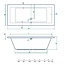 Best Design Inbouwbad Lounge 180 x 80 cm glans wit