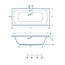 Best Design Inbouwbad Wellness 180 x 80 cm glans wit