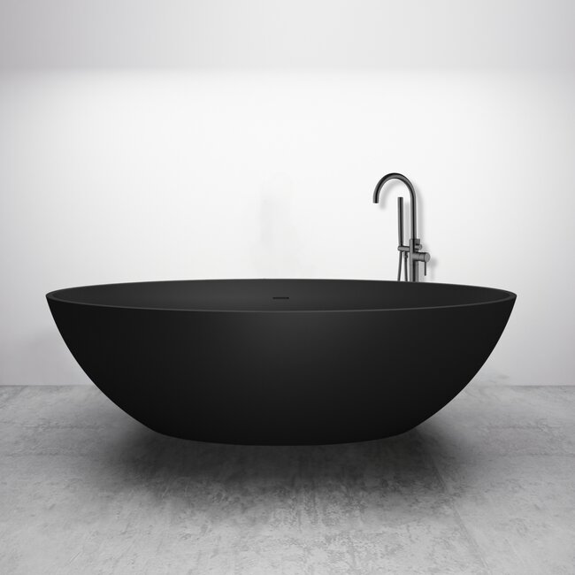 Best Design Vrijstaand bad New-Stone 180 x 85 cm zwart